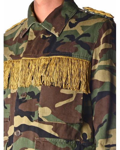 camo fringe jacket
