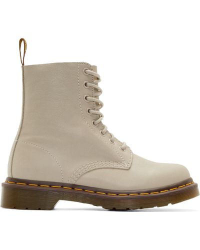 Dr. Martens Ivory Soft Leather Pascal Boots in White - Lyst