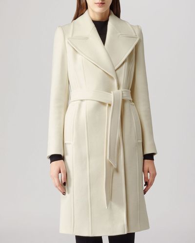 cream wool wrap coat
