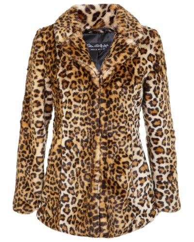 miss selfridge leopard coat