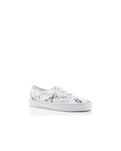 Vans Authentic Marble Sneakers in White 