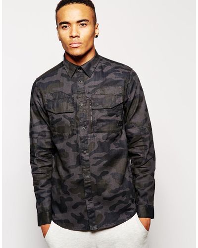 g star raw camo shirt