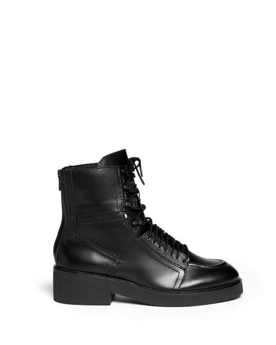 ash moody leather combat boots