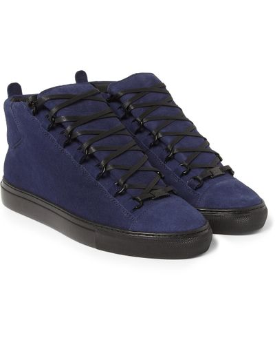 balenciaga arena suede blue