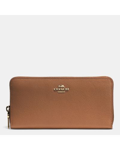 coach brown leather wallet