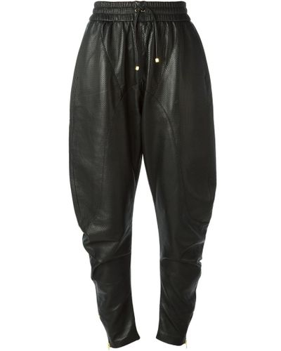 Dodo Bar Or Leather Harem Trousers in Black - Lyst