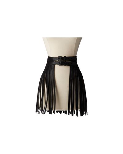 black fringe belt