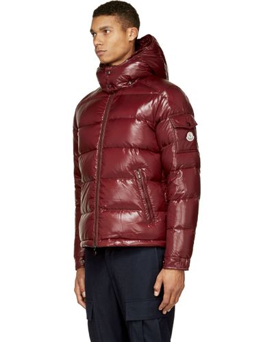 Moncler Burgundy Quilted Down Maya Jacket in Purple for Men - Lyst