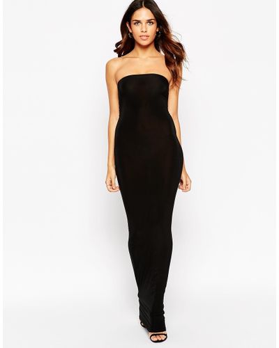 black tube maxi dress