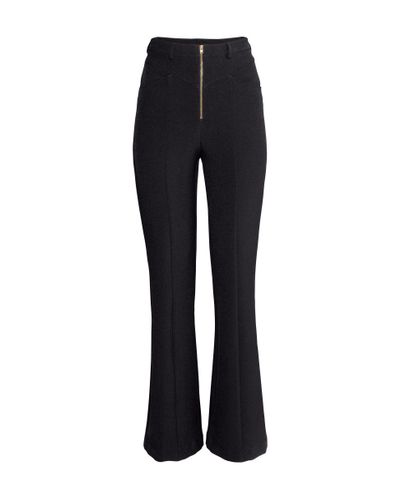 H\u0026M Flared Trousers in Black | Lyst