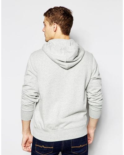 Fred Perry Hoodie With Zip Up in Grey (Gray) for Men - Lyst