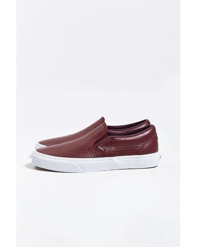 maroon van slip ons
