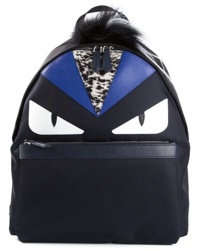 Fendi 'bag Bugs' Backpack in Blue for Men - Lyst
