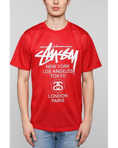 stussy red tee