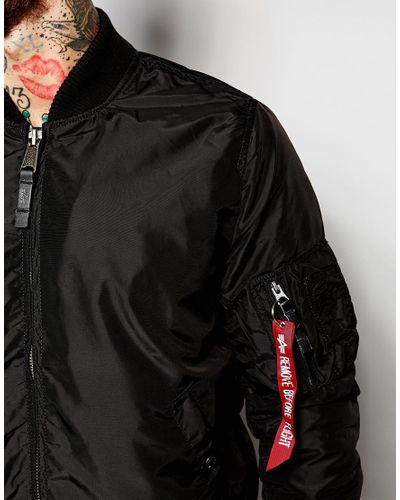alpha industries black bomber jacket