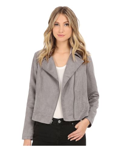 grey suede moto jacket