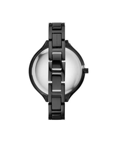 Michael Kors Slim Runway Pavé Black Watch | Lyst