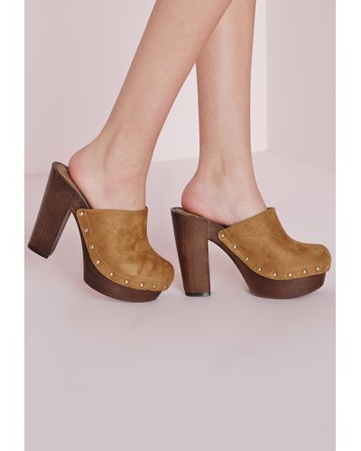 clog mules high heels