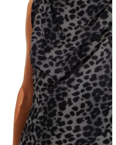gray leopard print dress