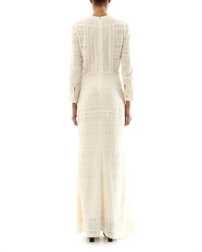 Isabel Marant Talma Embroidered Maxi Dress in White - Lyst