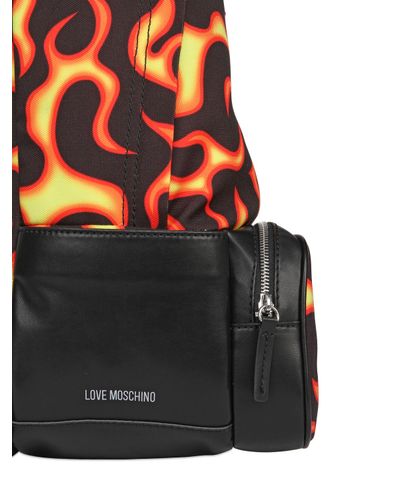 moschino flame backpack