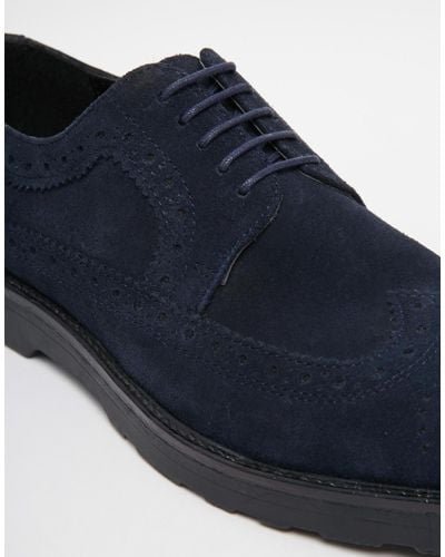 black suede brogues mens