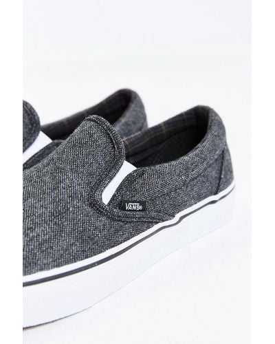 vans slip on grey black