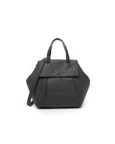 tory burch half moon leather satchel