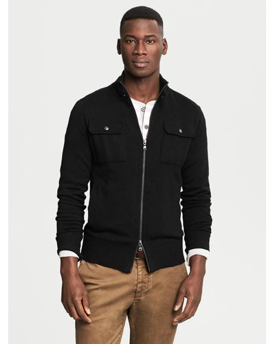 zip front sweater jacket