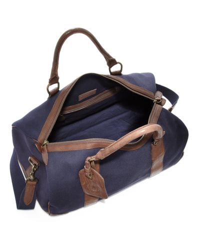 Polo Ralph Lauren Waxed Twill Gym Bag in Navy (Blue) for Men - Lyst