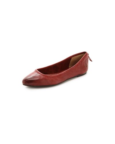 frye ballet flats regina