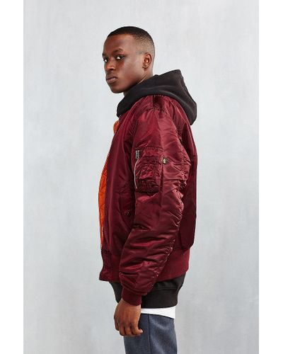 alpha industries maroon