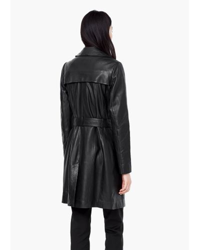 mango leather trench