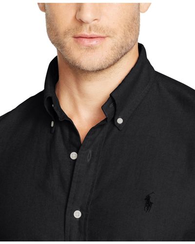 ralph lauren black oxford shirt