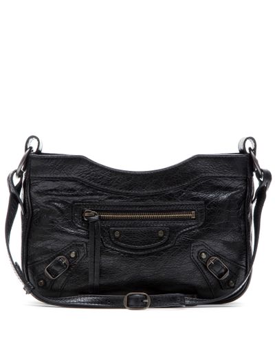 balenciaga classic hip leather shoulder bolsa