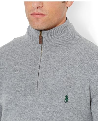 grey ralph lauren half zip