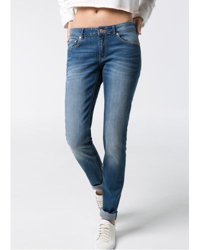 Mango Slim-Fit Alice Jeans in Blue - Lyst