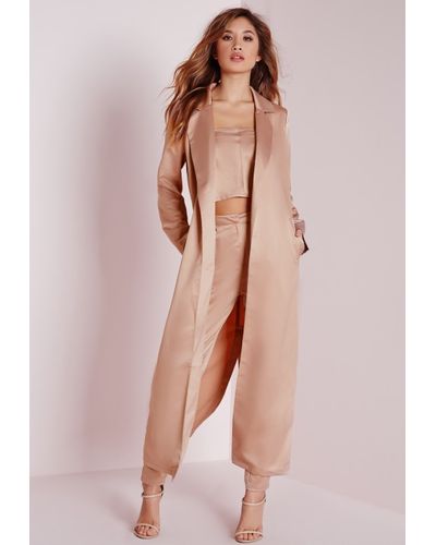 pink satin duster jacket