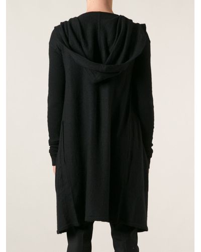 black hooded cardigan