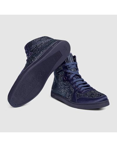 Gucci High-top Sneaker With Crystal 