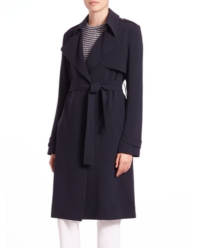 Theory Oaklane B Trench Coat in Deep Navy (Blue) - Lyst