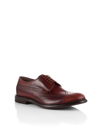 BOSS Orange Leather Brogues 'Urbox' in Brown for Men - Lyst