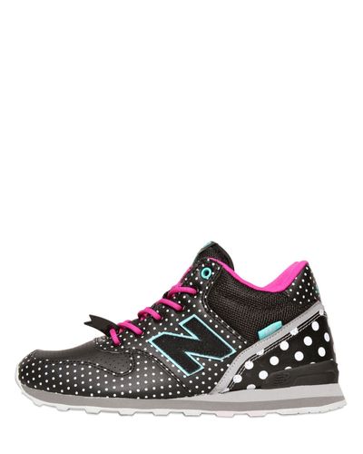 New Balance 996 Polka Dot Faux Leather Sneakers in Black for Men - Lyst