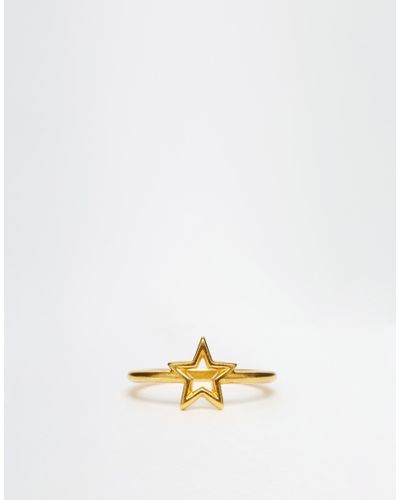 Pieces & Julie Sandlau Gold Plated Jen Star Ring in Metallic - Lyst