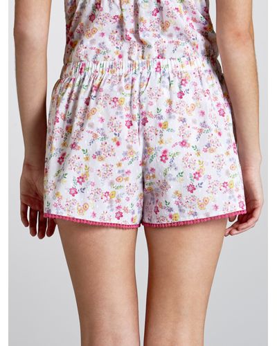 John Lewis Ditsy Floral Pyjama Shorts In Pink Lyst