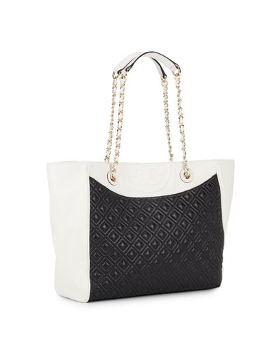 tory burch fleming quilted tote