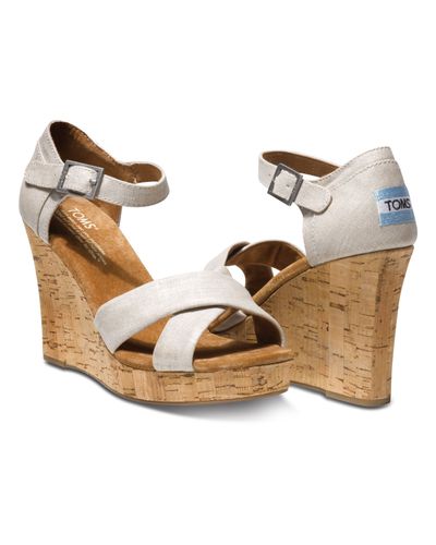 white and tan wedges