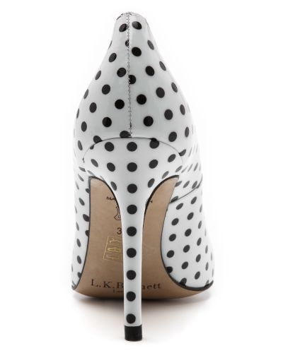 black polka dot pumps