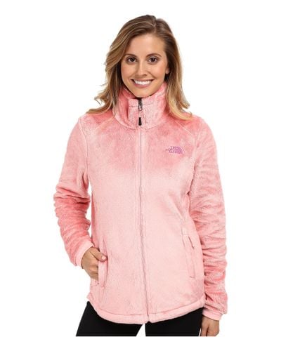pink fuzzy north face jacket