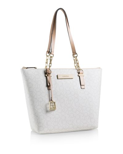 calvin klein white tote